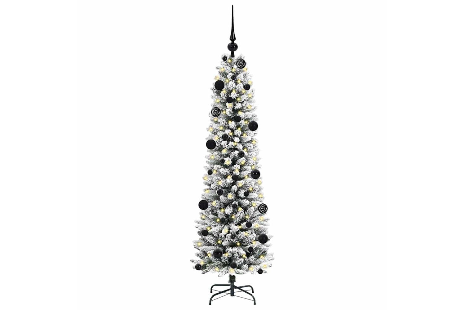 Vidaxl Artificial Christmas Tree With 150 Leds Green And White 150 Cm-3