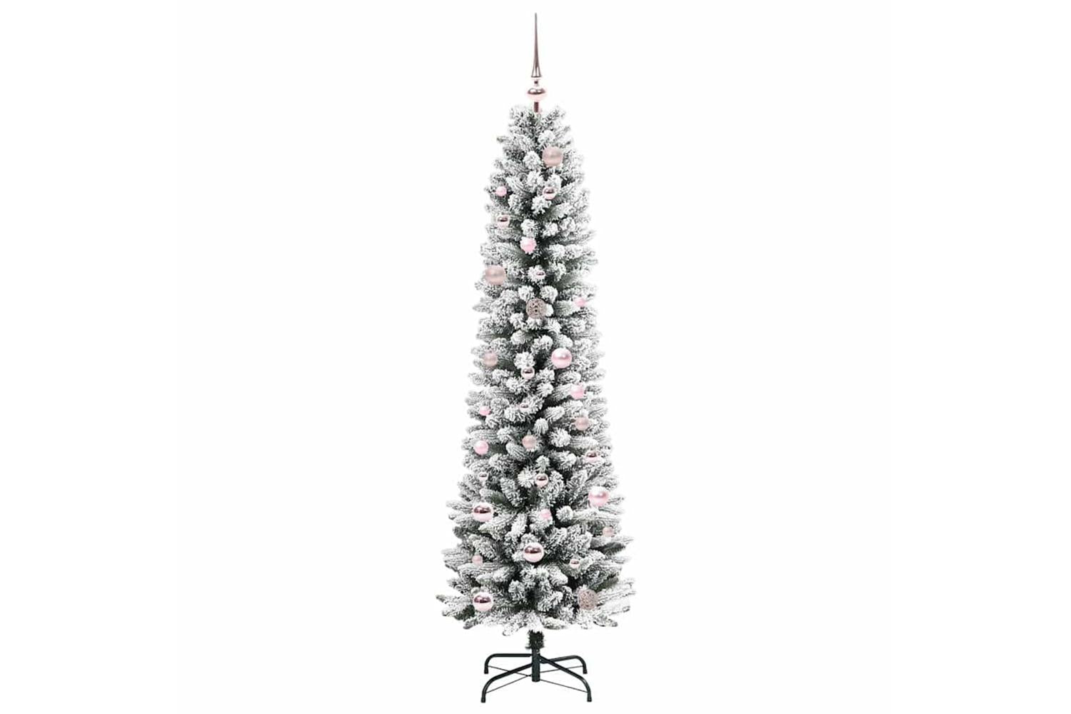 Vidaxl Artificial Christmas Tree With 150 Leds Green And White 150 Cm-3