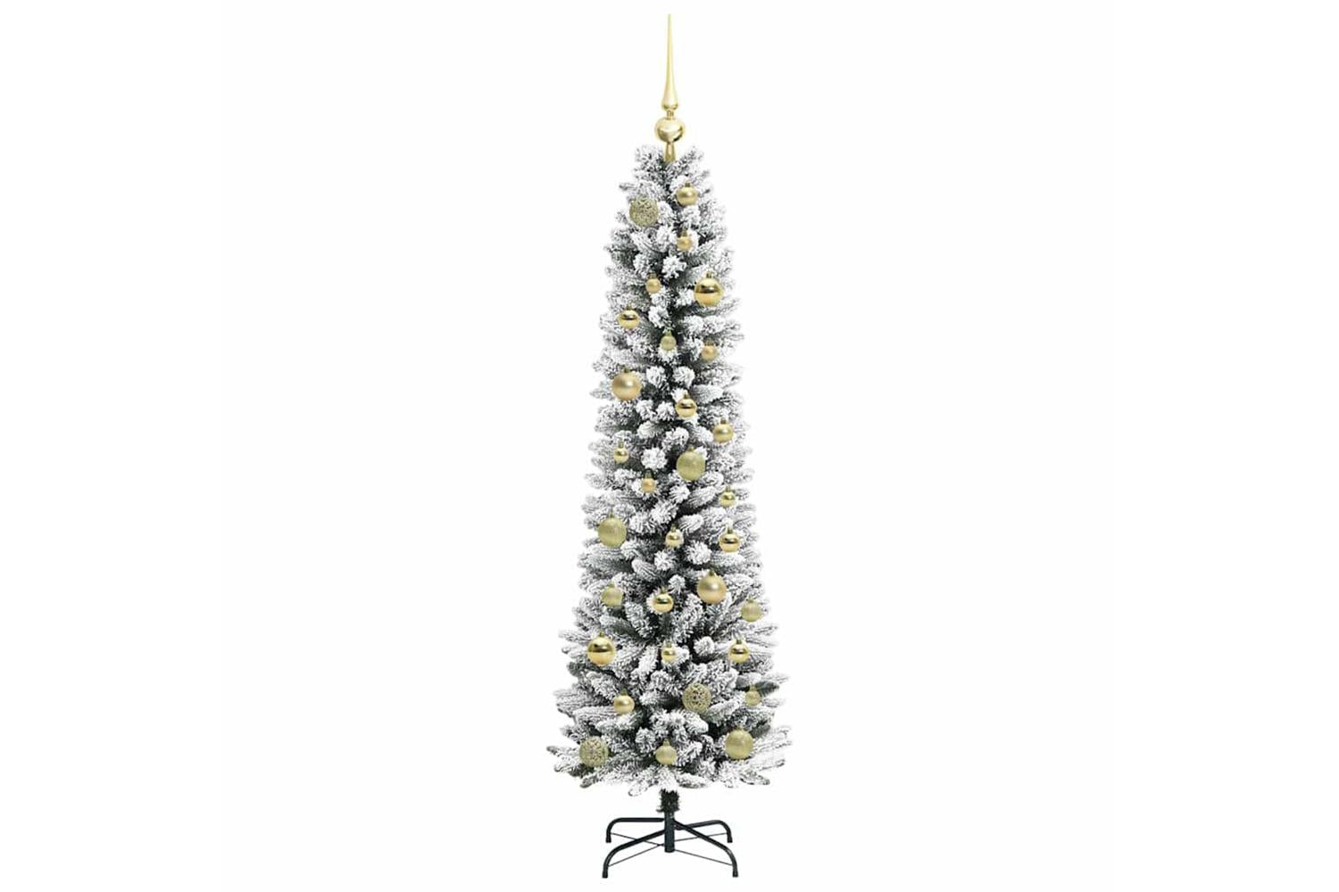 Vidaxl Artificial Christmas Tree With 150 Leds Green And White 150 Cm-4