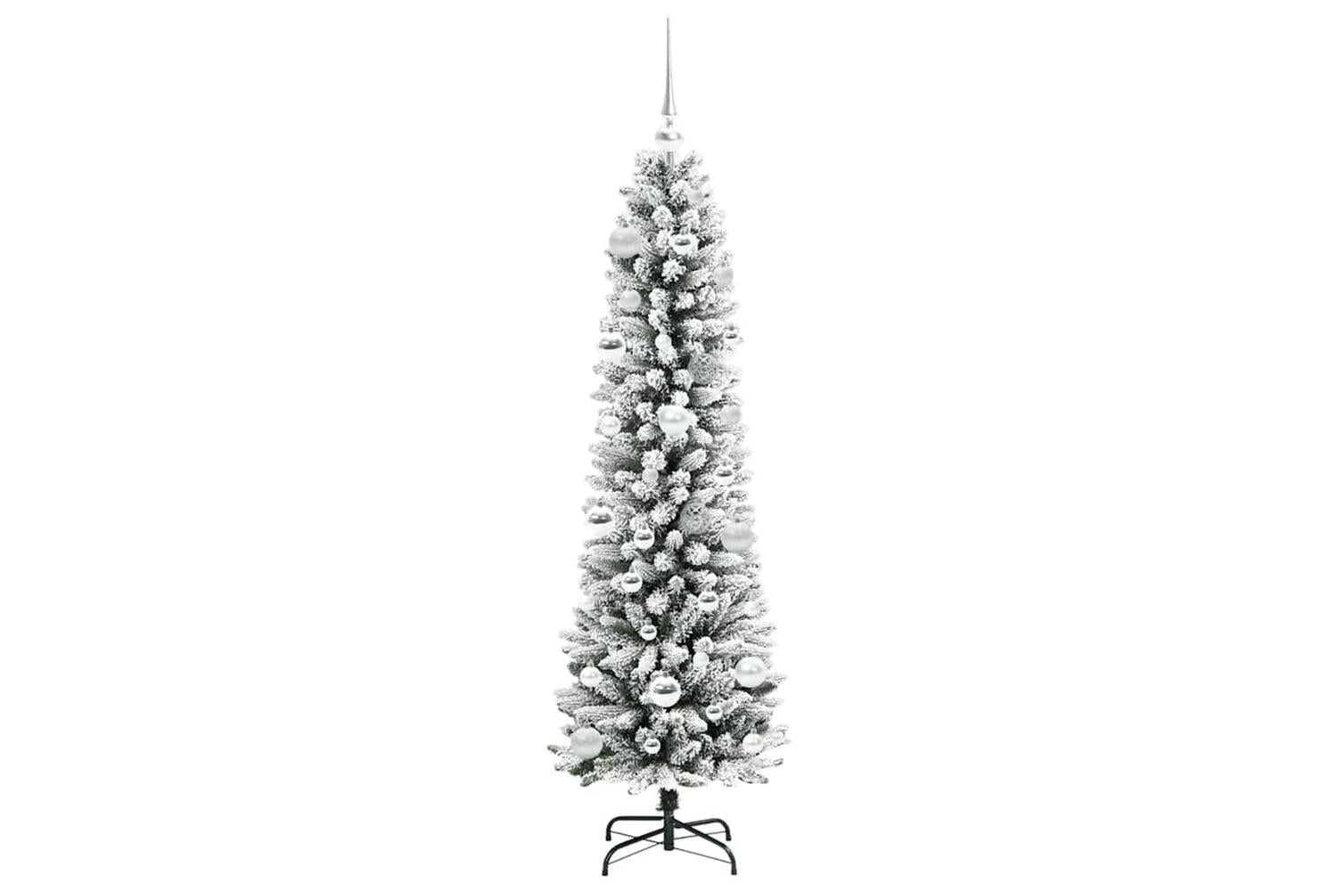 Vidaxl Artificial Christmas Tree With 150 Leds Green And White 150 Cm-4