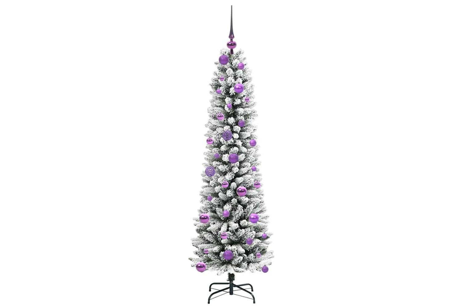 Vidaxl Artificial Christmas Tree With 150 Leds Green And White 150 Cm-4