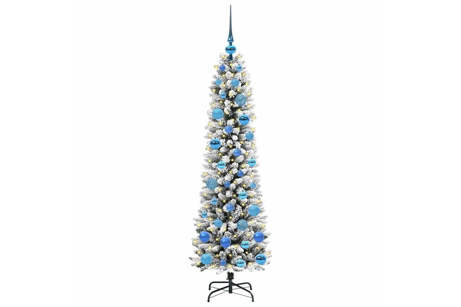 Vidaxl Artificial Christmas Tree With 150 Leds Green And White 150 Cm-3
