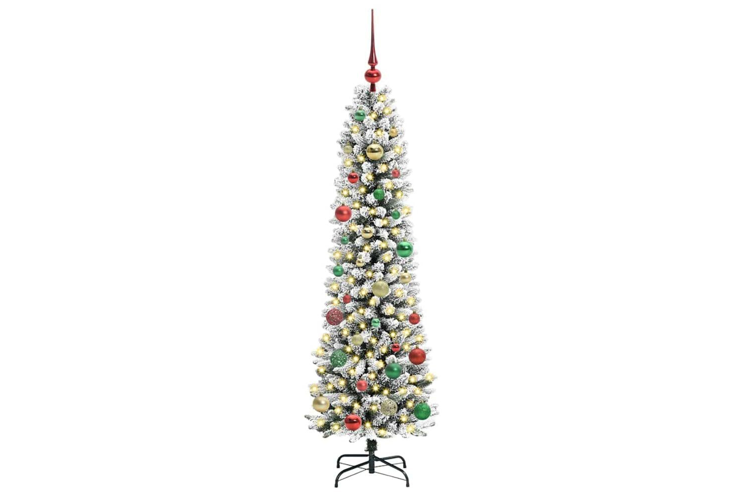 Vidaxl Artificial Christmas Tree With 150 Leds Green And White 150 Cm-3