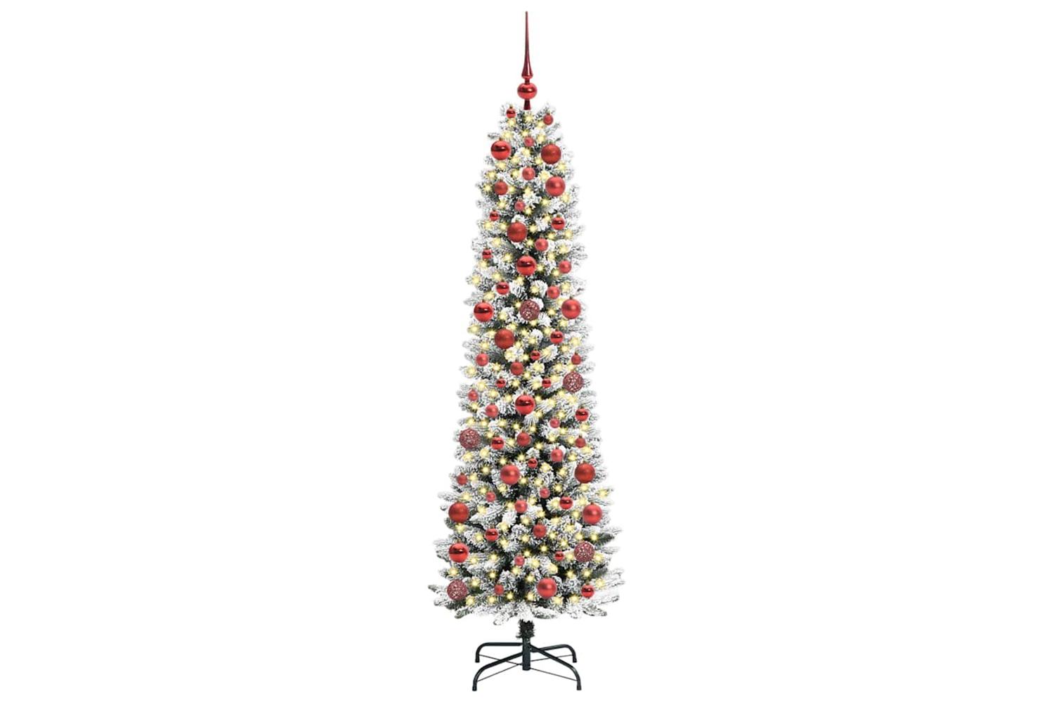 Vidaxl Artificial Christmas Tree With 300 Leds Green And White 180 Cm-3