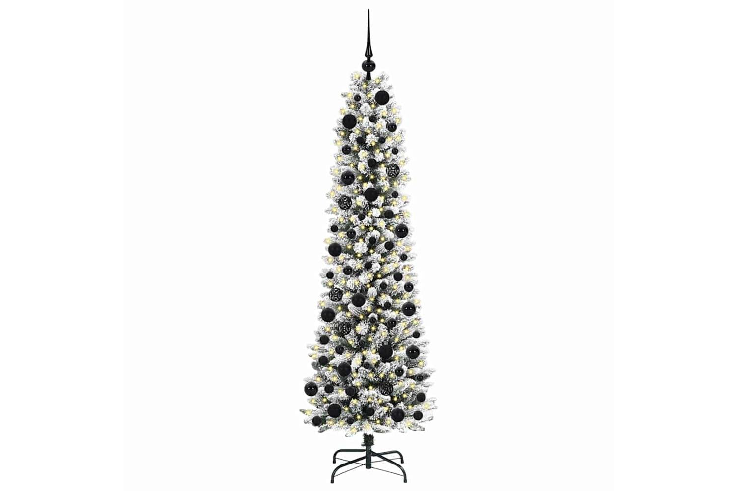 Vidaxl Artificial Christmas Tree With 300 Leds Green And White 180 Cm-3