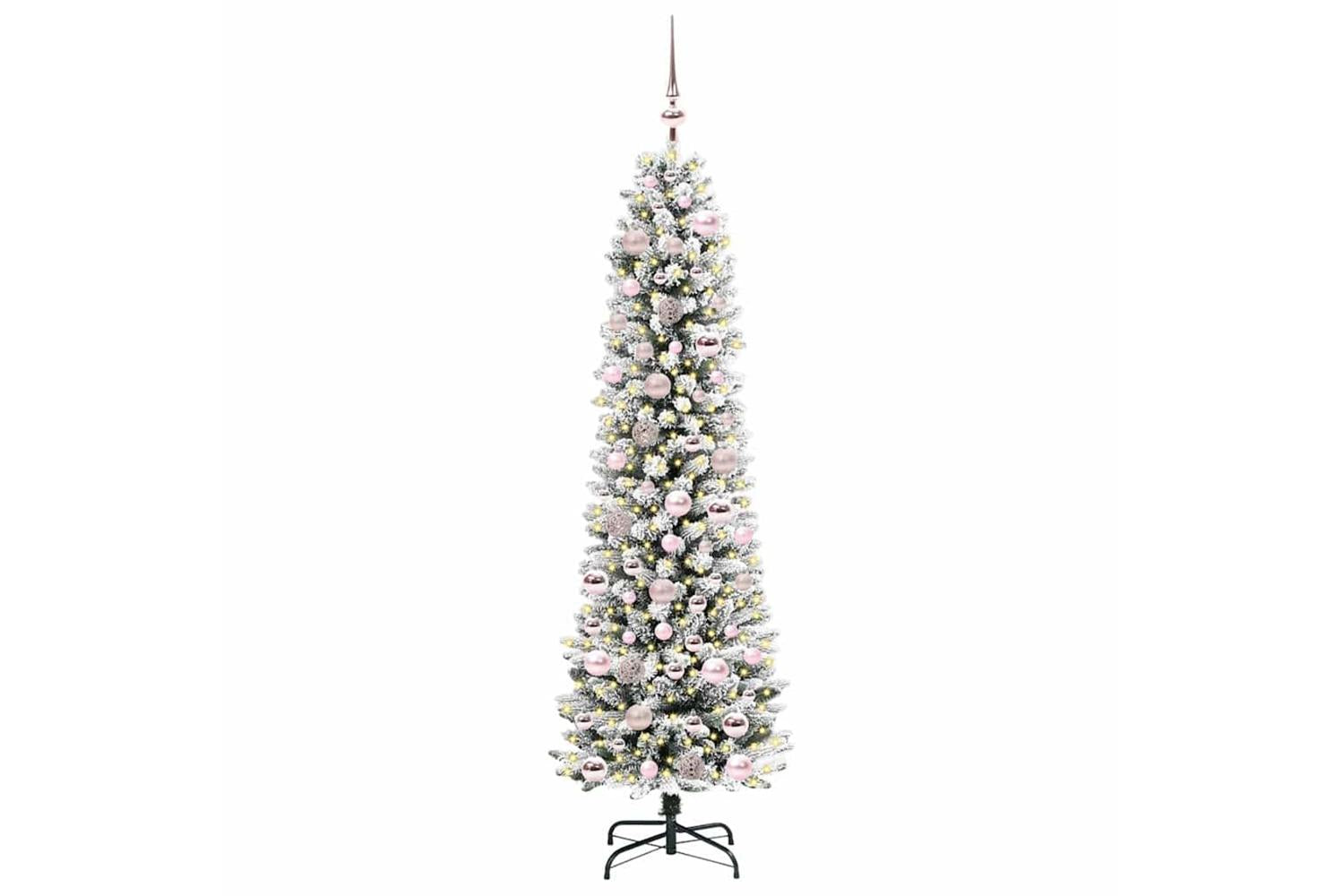 Vidaxl Artificial Christmas Tree With 300 Leds Green And White 180 Cm-3