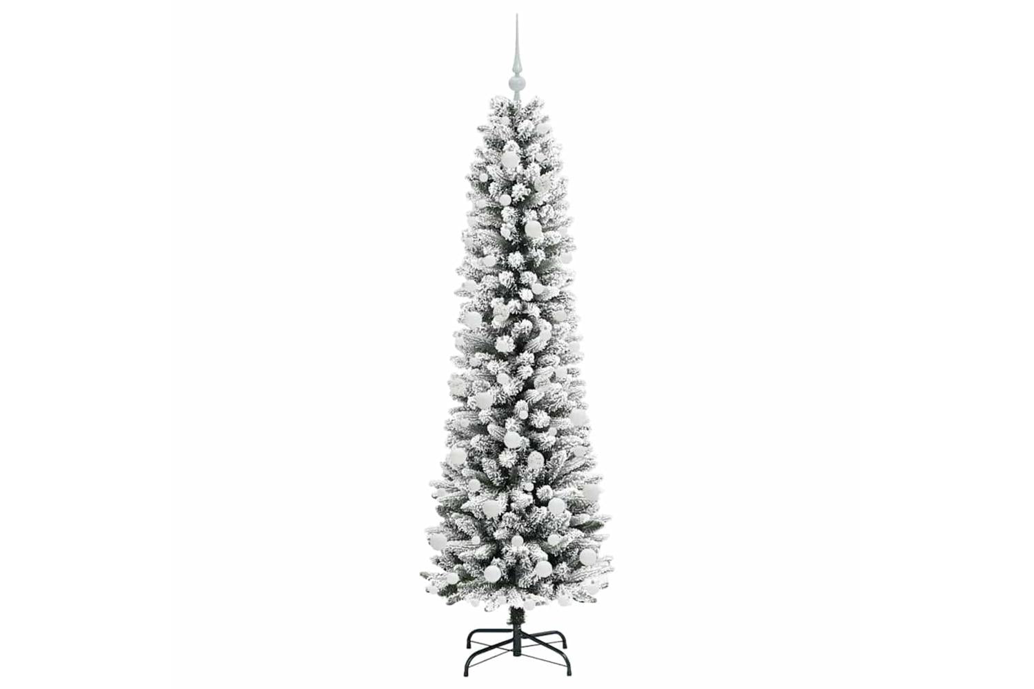 Vidaxl Artificial Christmas Tree With 300 Leds Green And White 180 Cm-4