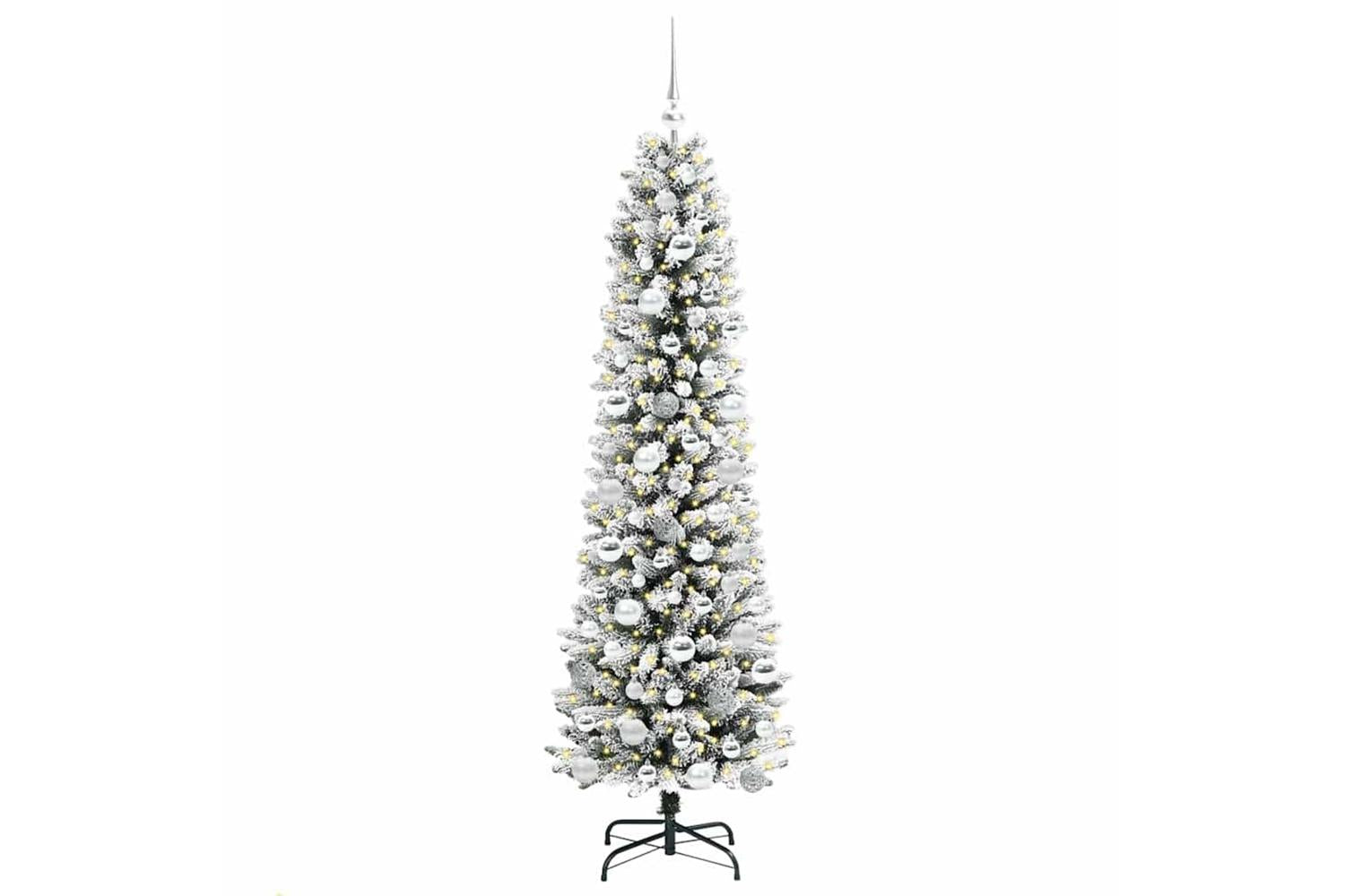 Vidaxl Artificial Christmas Tree With 300 Leds Green And White 180 Cm-3