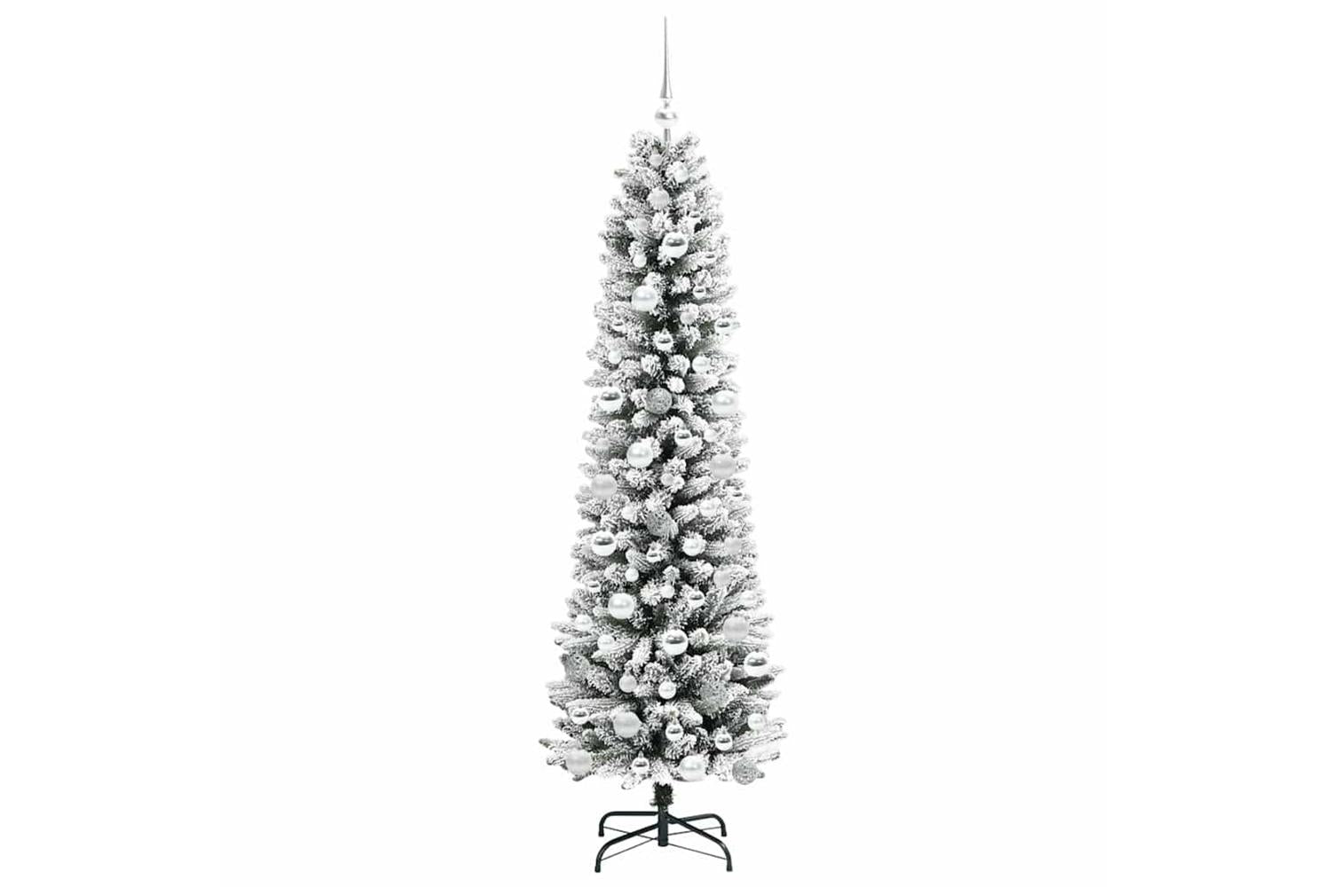 Vidaxl Artificial Christmas Tree With 300 Leds Green And White 180 Cm-4