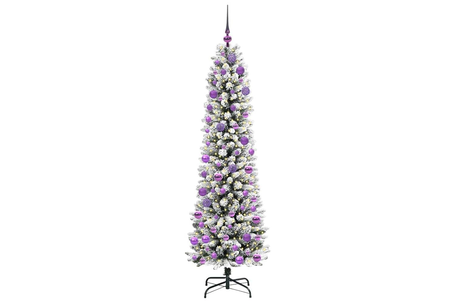 Vidaxl Artificial Christmas Tree With 300 Leds Green And White 180 Cm-3