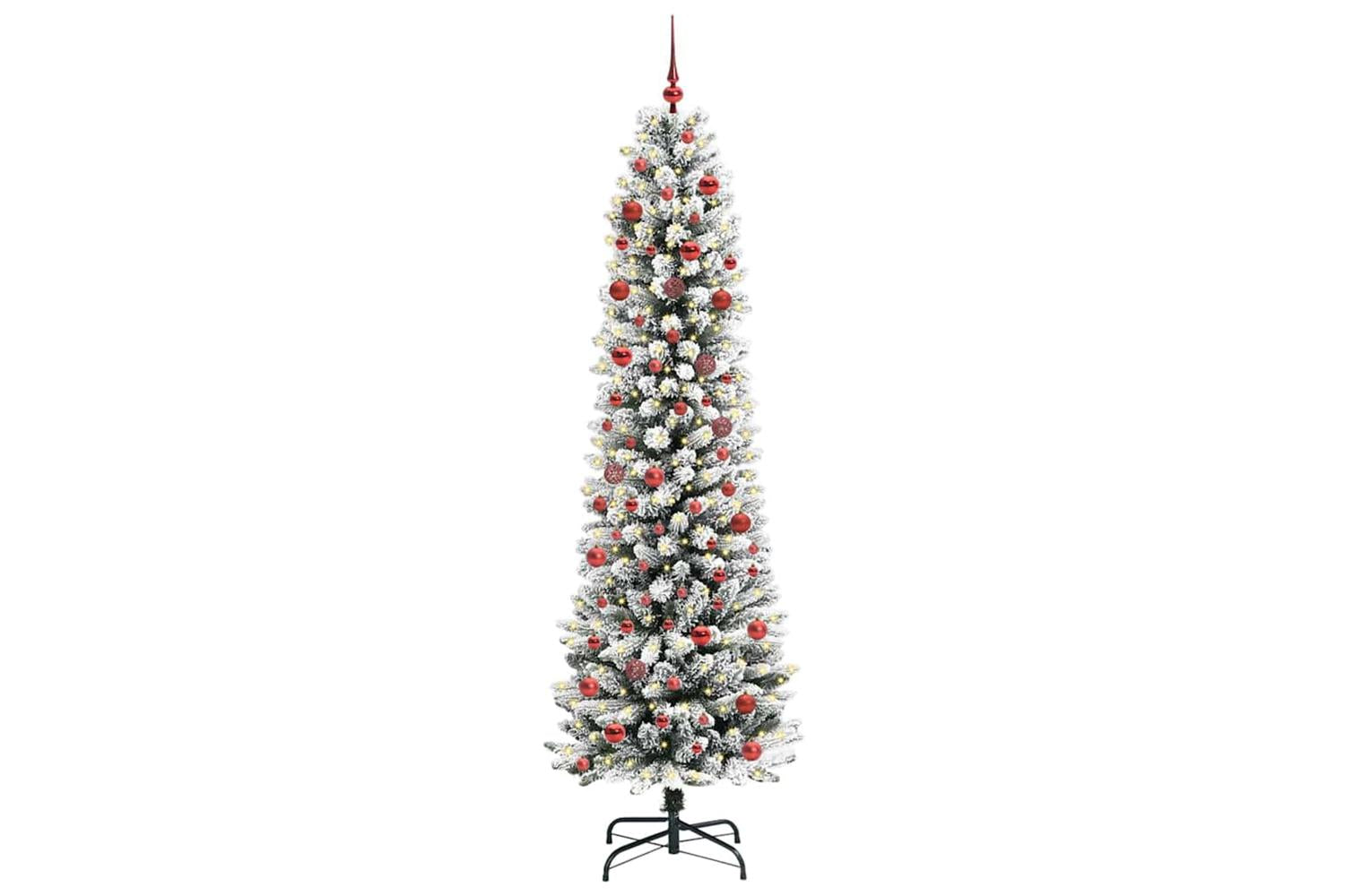 Vidaxl Artificial Christmas Tree With 300 Leds Green And White 210 Cm-2