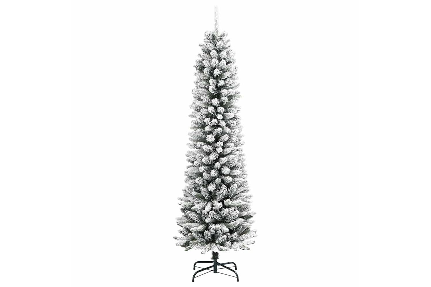 Vidaxl Artificial Christmas Tree With 300 Leds Green And White 210 Cm-4