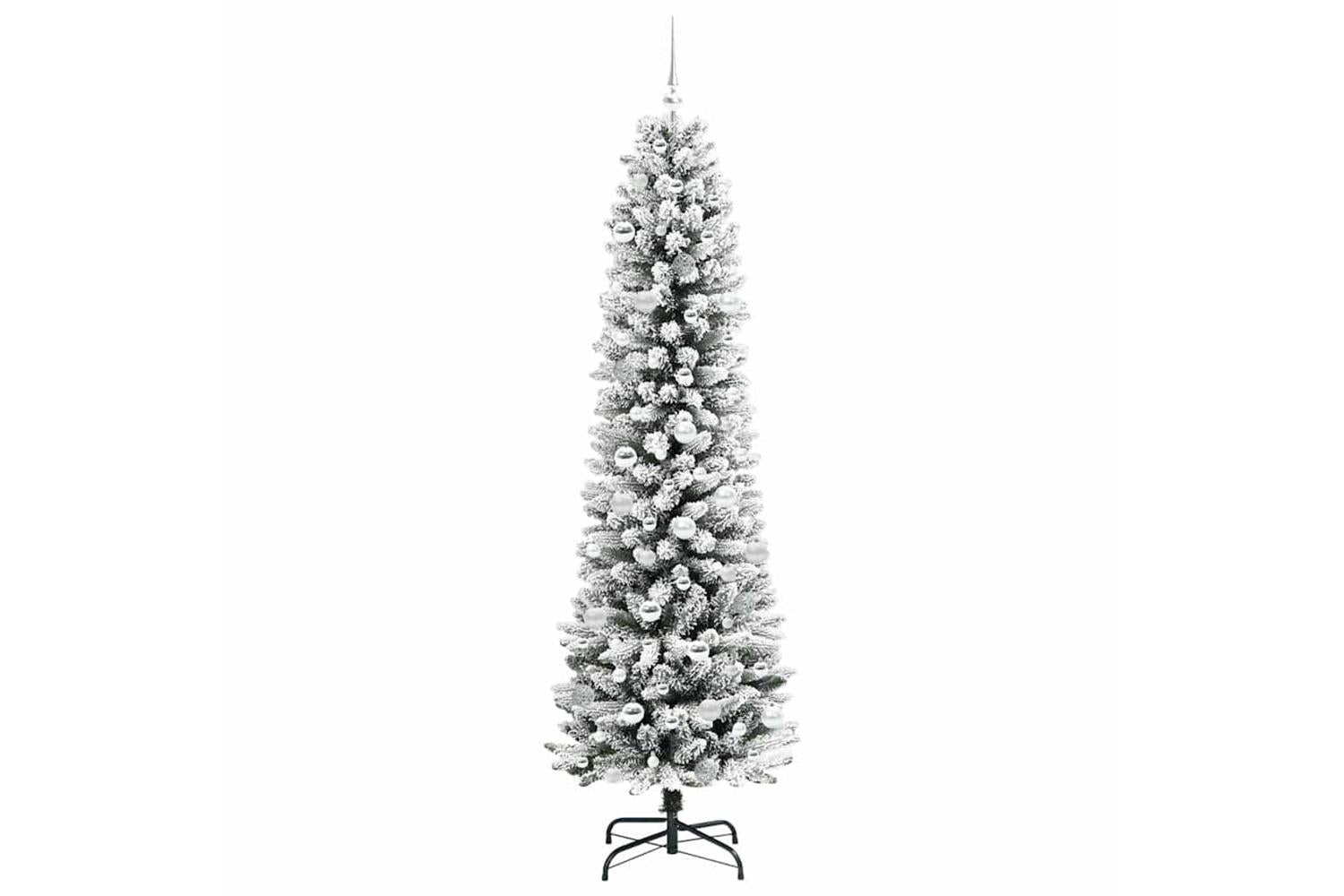 Vidaxl Artificial Christmas Tree With 300 Leds Green And White 210 Cm-4
