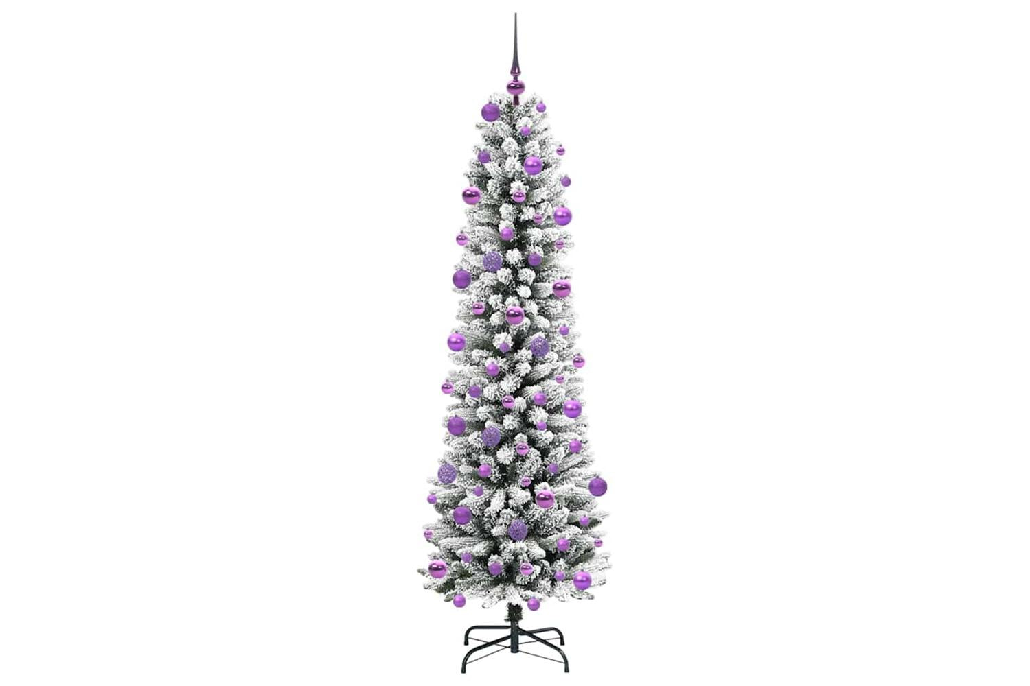 Vidaxl Artificial Christmas Tree With 300 Leds Green And White 210 Cm-4