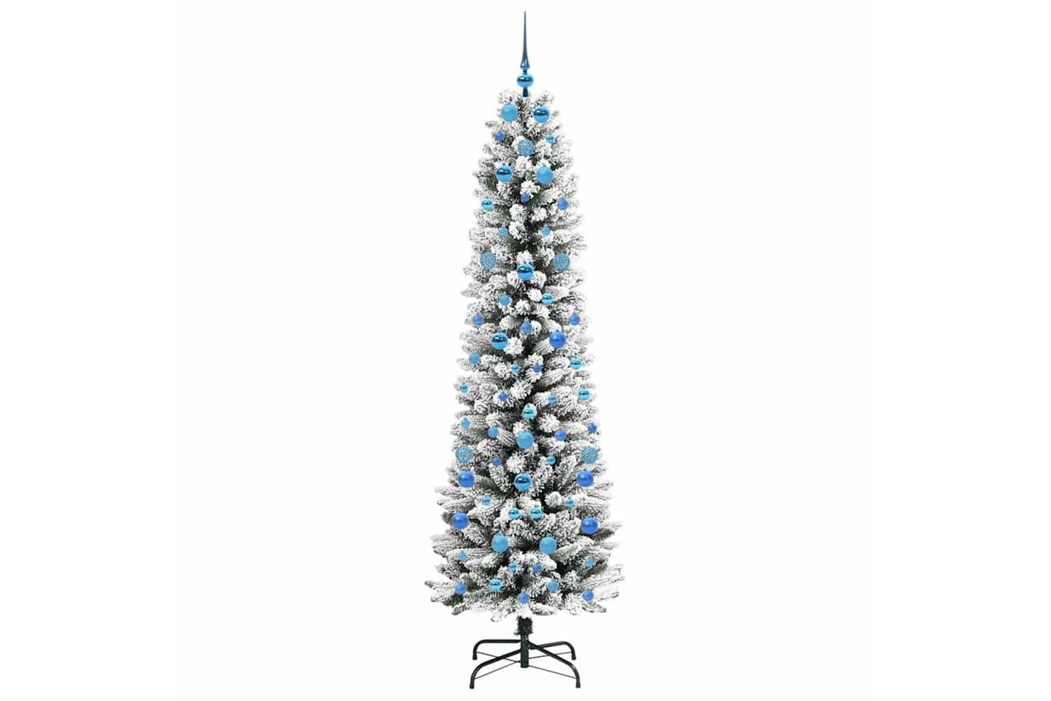 Vidaxl Artificial Christmas Tree With 300 Leds Green And White 210 Cm-4