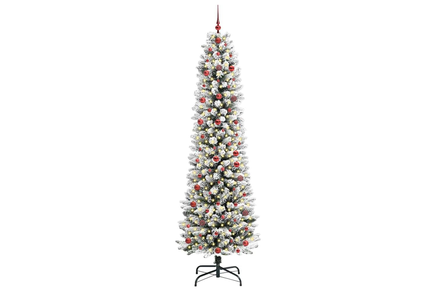 Vidaxl Artificial Christmas Tree With 300 Leds Green And White 240 Cm-3