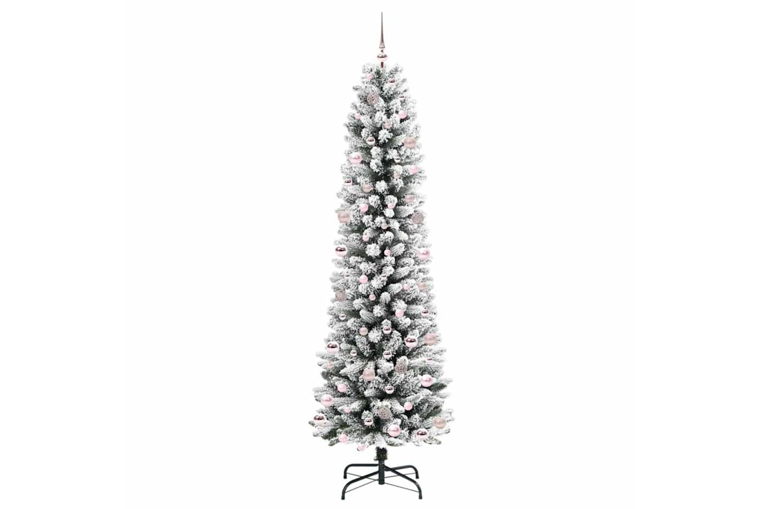 Vidaxl Artificial Christmas Tree With 300 Leds Green And White 240 Cm-4