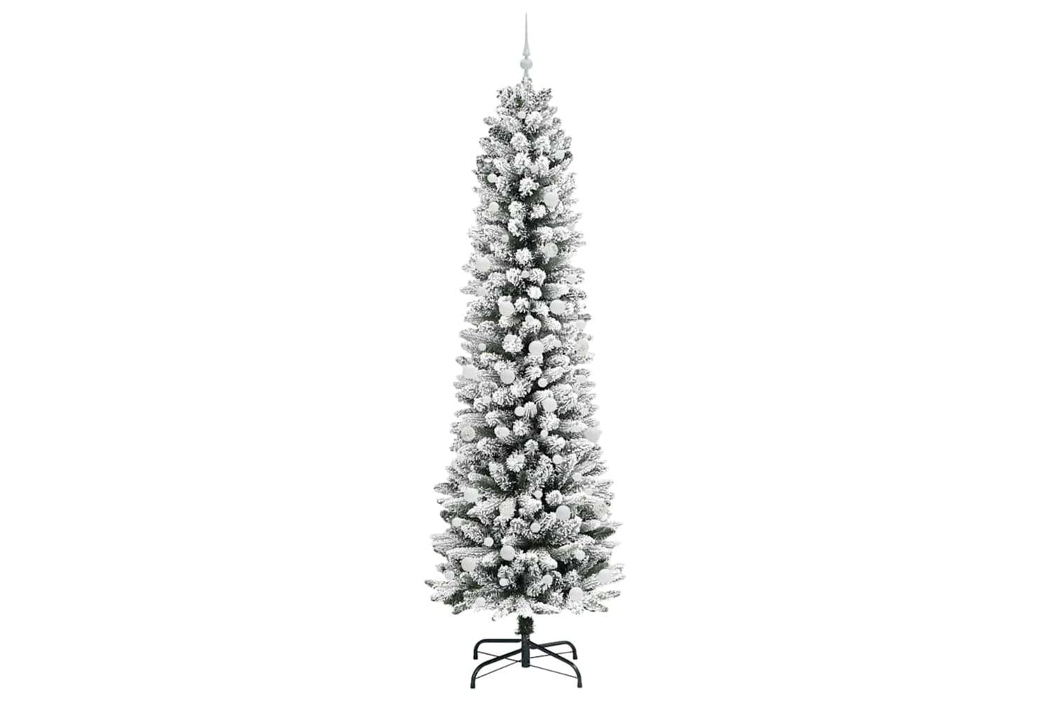 Vidaxl Artificial Christmas Tree With 300 Leds Green And White 240 Cm-4