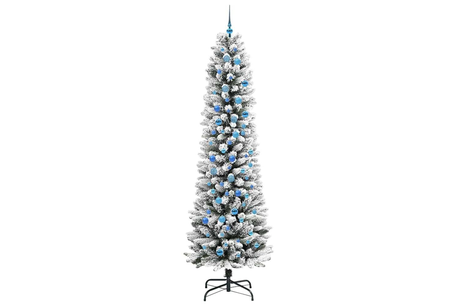 Vidaxl Artificial Christmas Tree With 300 Leds Green And White 240 Cm-4