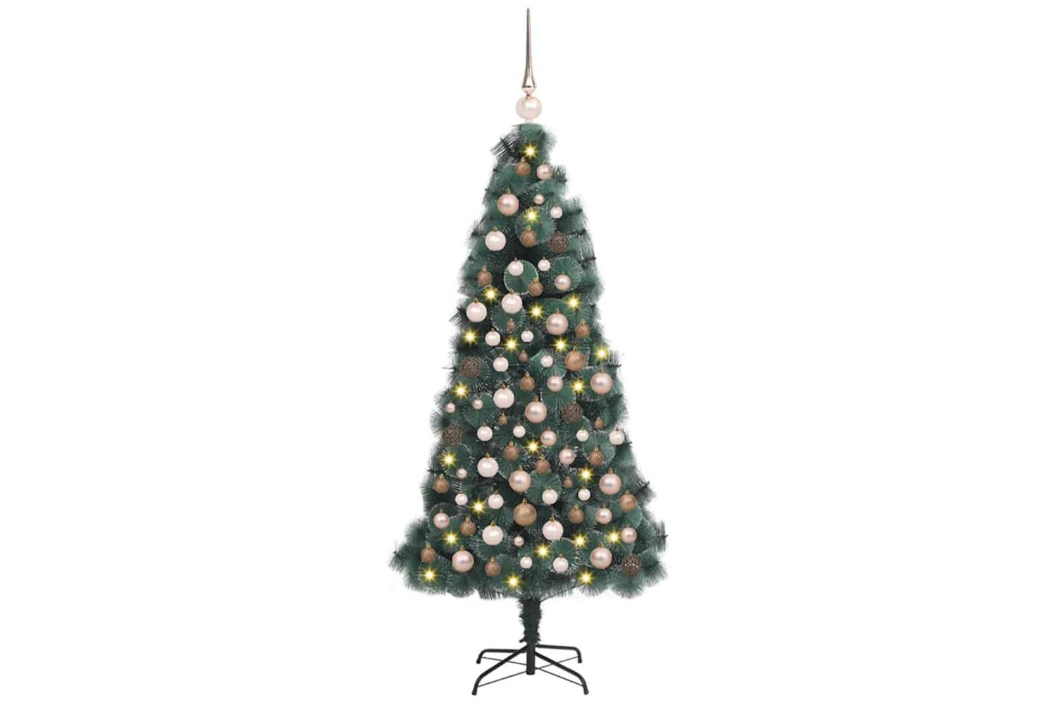 Vidaxl Artificial Pre-lit Christmas Tree With Ball Set Green 120 Cm-2
