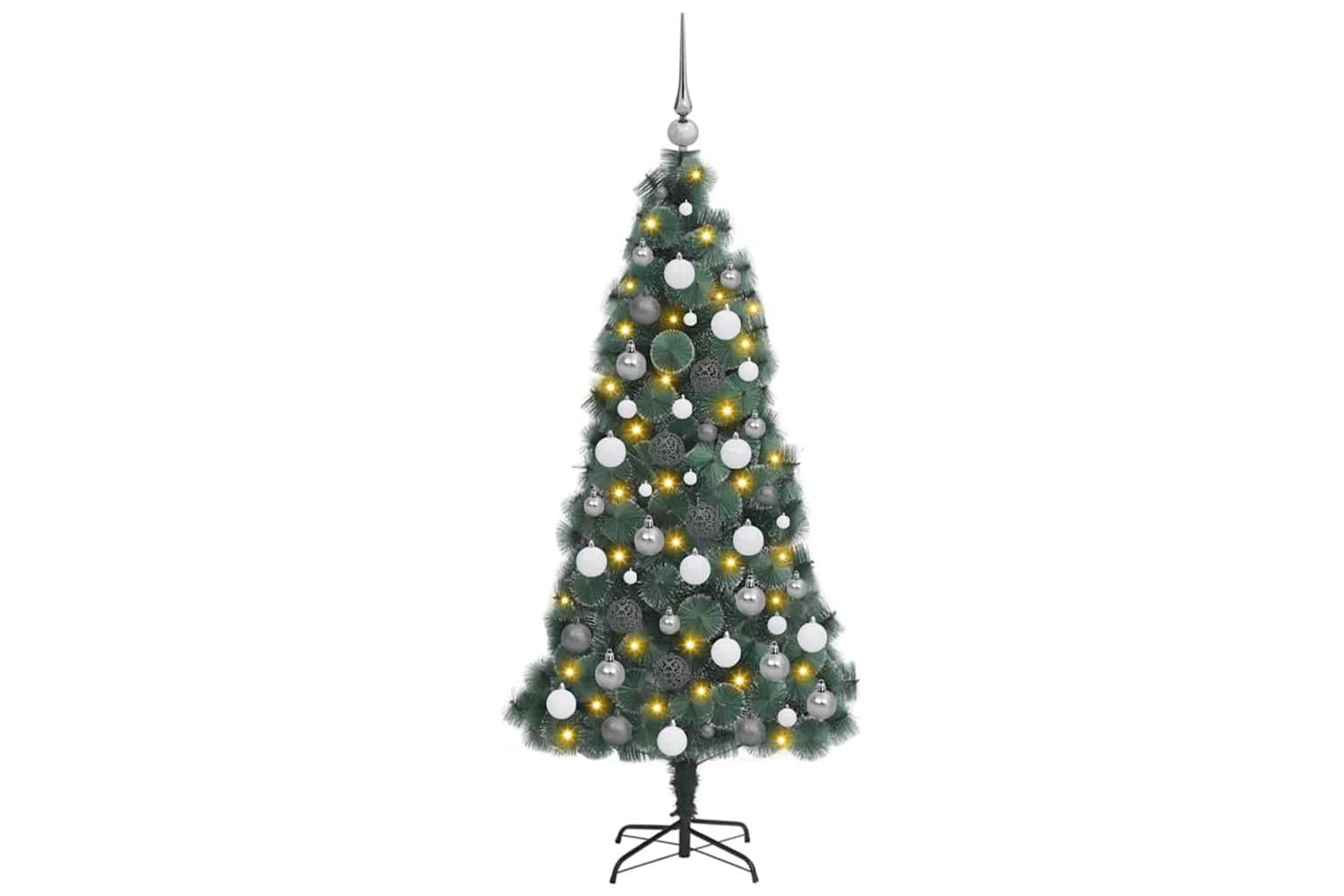 Vidaxl Artificial Pre-lit Christmas Tree With Ball Set Green 120 Cm-2