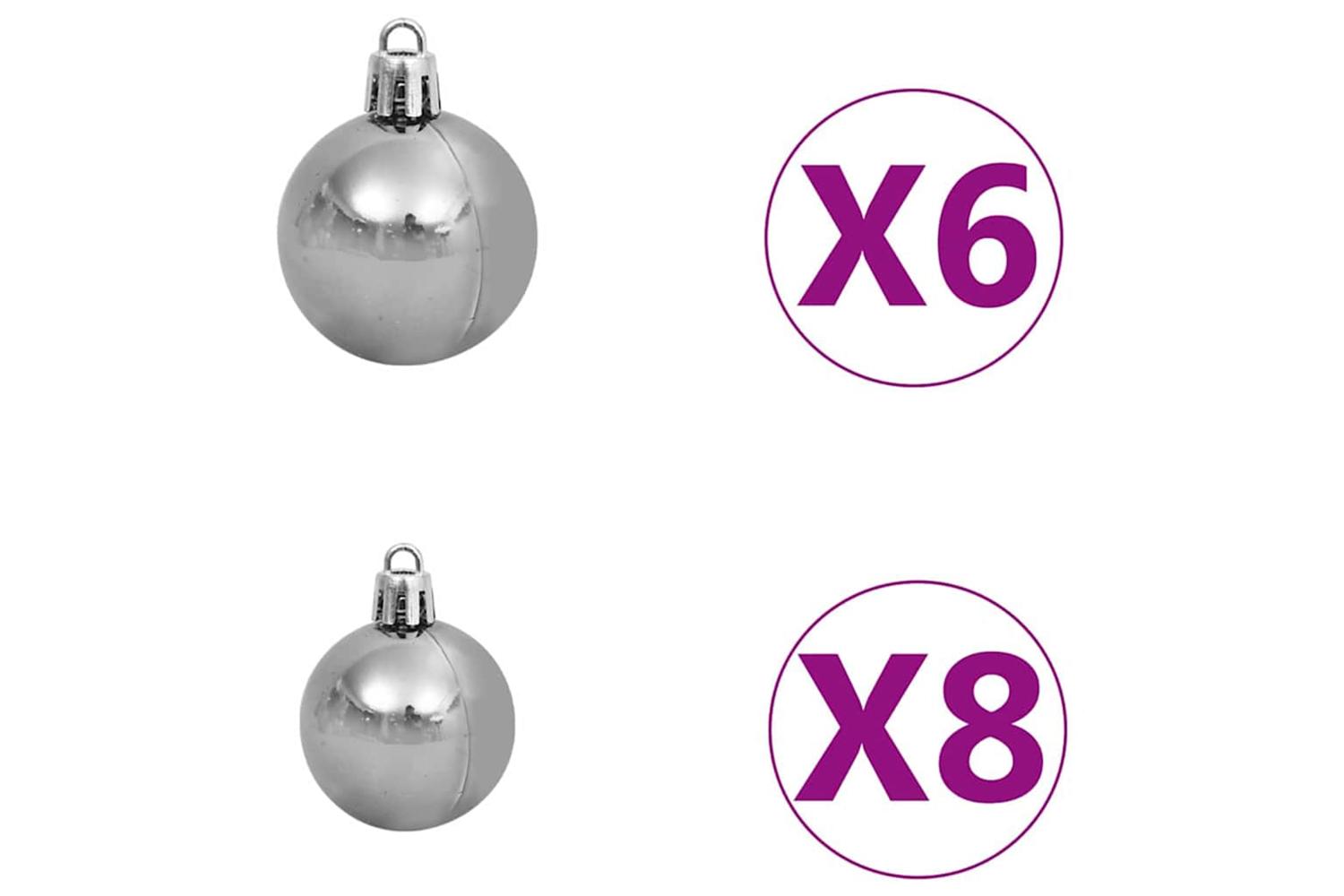 Vidaxl Artificial Pre-lit Christmas Tree With Ball Set Green 120 Cm-4