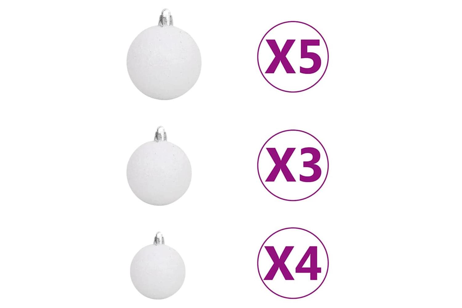 Vidaxl Artificial Pre-lit Christmas Tree With Ball Set Green 120 Cm-9