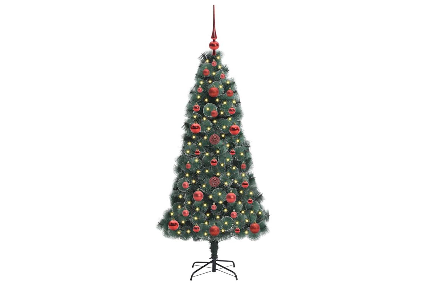 Vidaxl Artificial Pre-lit Christmas Tree With Ball Set Green 120 Cm-3