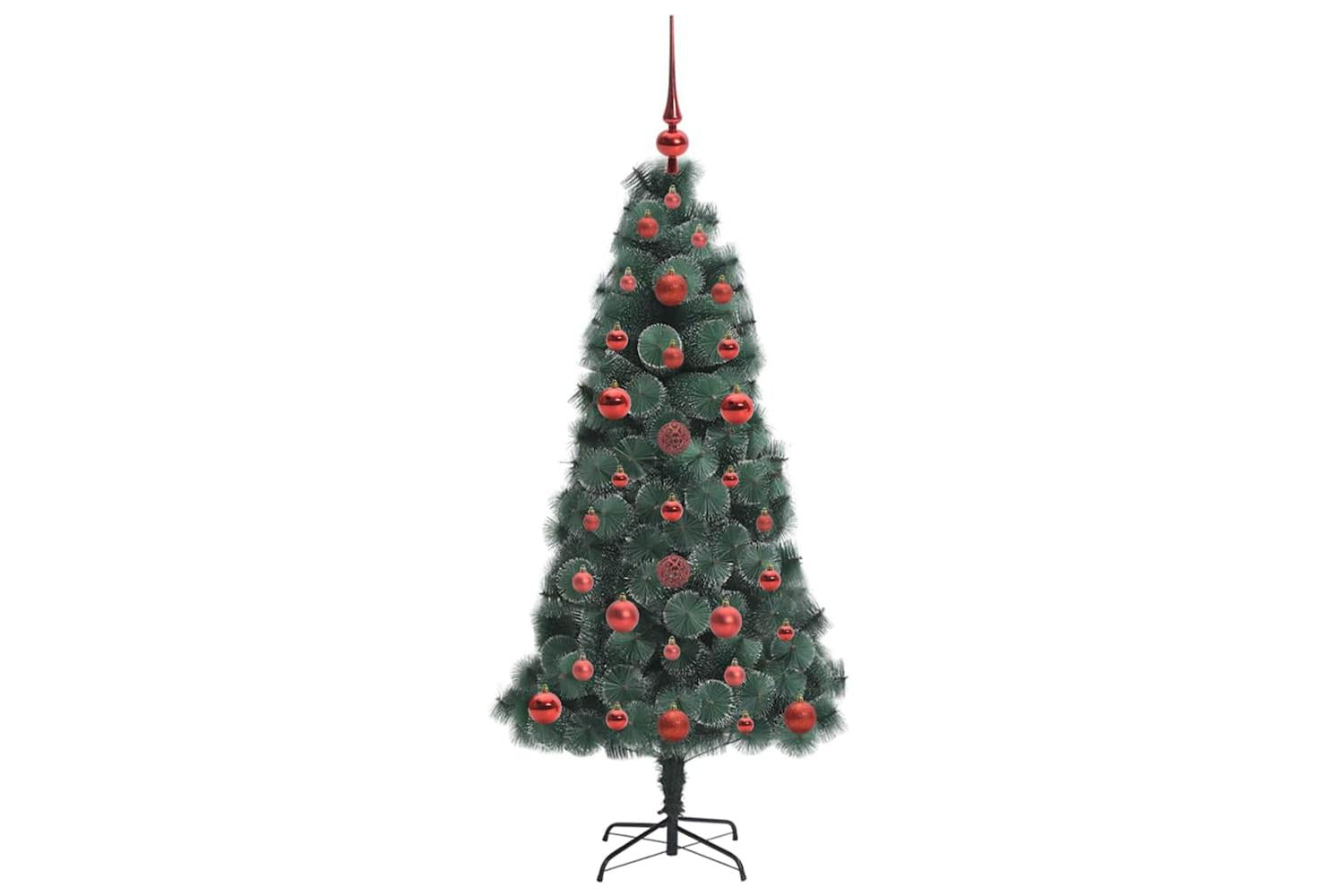Vidaxl Artificial Pre-lit Christmas Tree With Ball Set Green 120 Cm-4