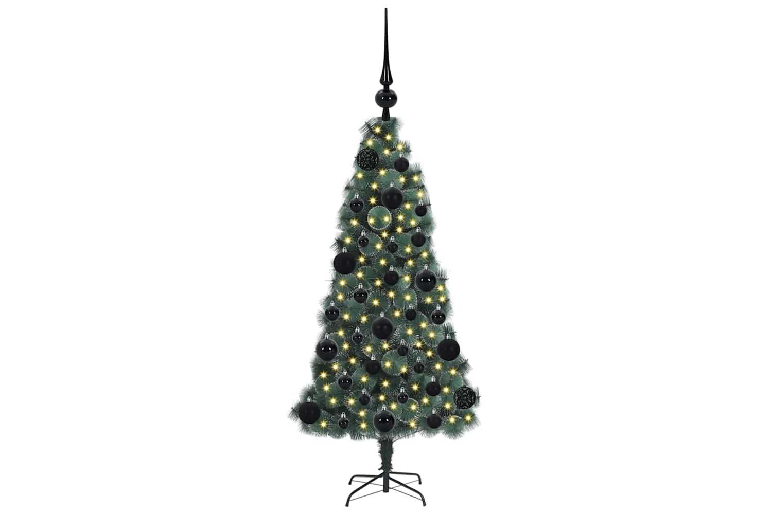 Vidaxl Artificial Pre-lit Christmas Tree With Ball Set Green 120 Cm-3