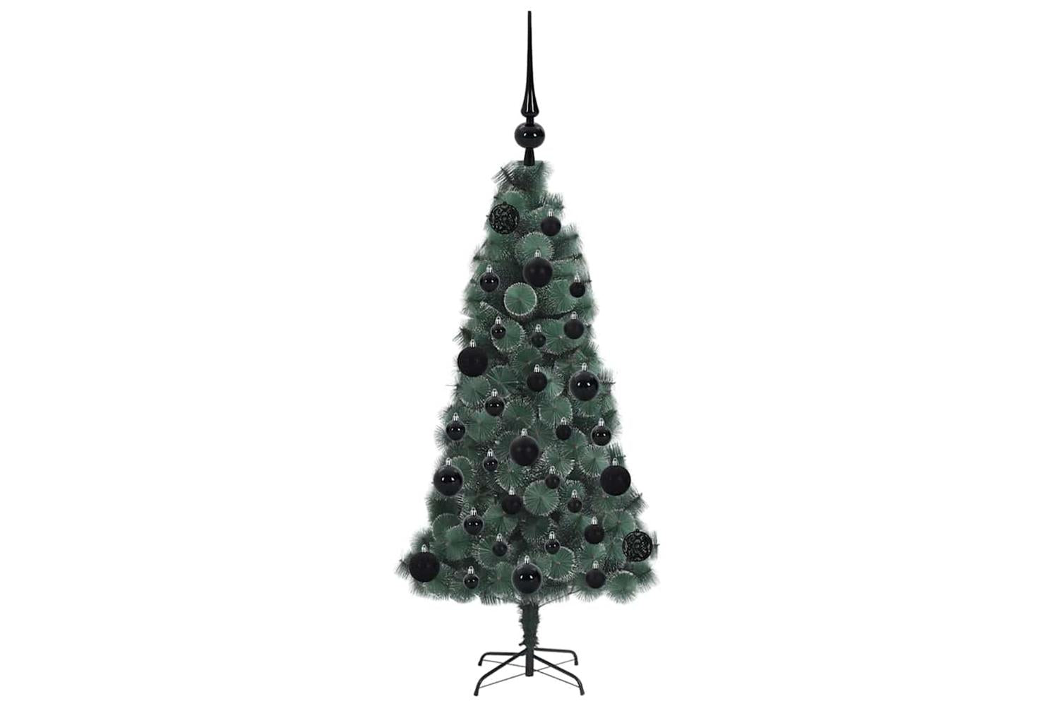 Vidaxl Artificial Pre-lit Christmas Tree With Ball Set Green 120 Cm-4