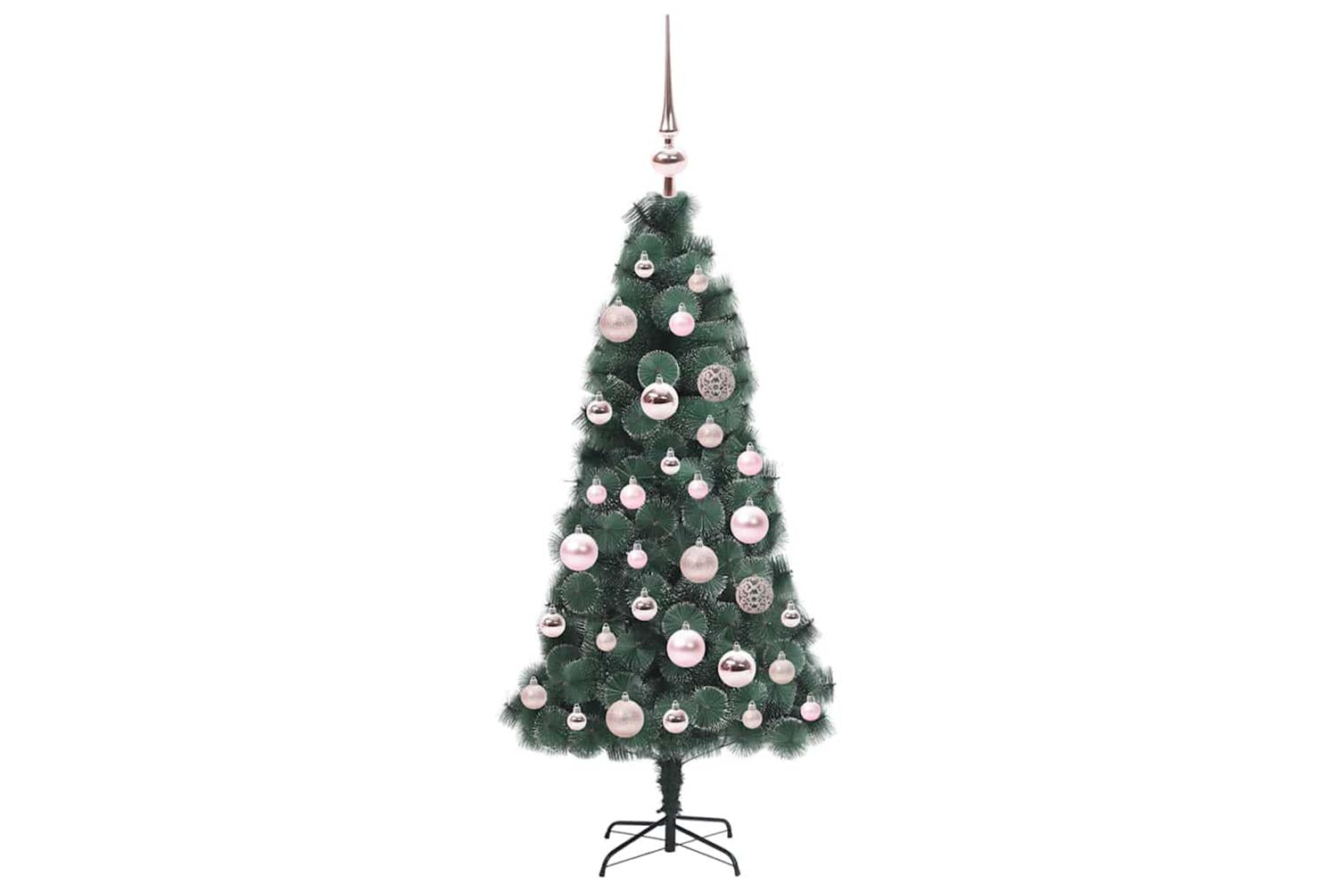 Vidaxl Artificial Pre-lit Christmas Tree With Ball Set Green 120 Cm-4