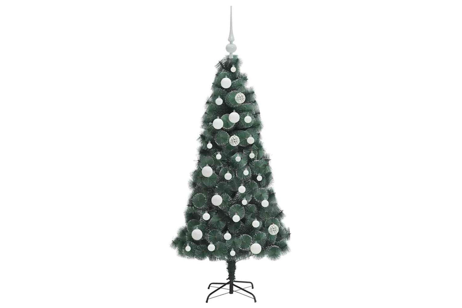 Vidaxl Artificial Pre-lit Christmas Tree With Ball Set Green 120 Cm-4