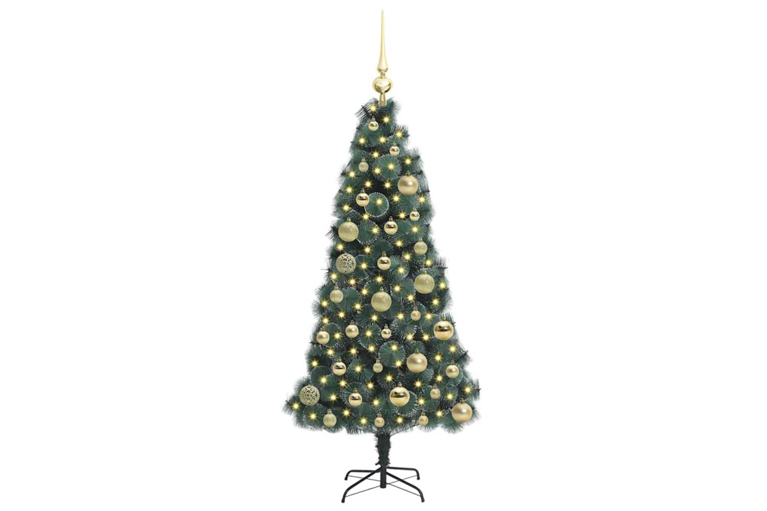 Vidaxl Artificial Pre-lit Christmas Tree With Ball Set Green 120 Cm-3