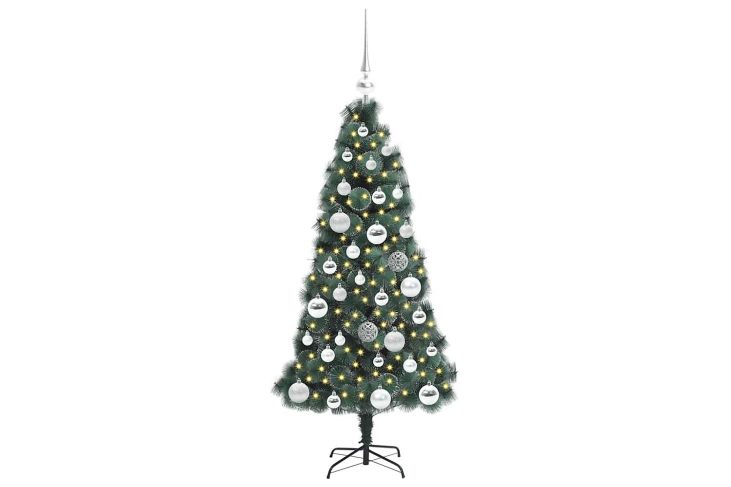 Vidaxl Artificial Pre-lit Christmas Tree With Ball Set Green 120 Cm-3