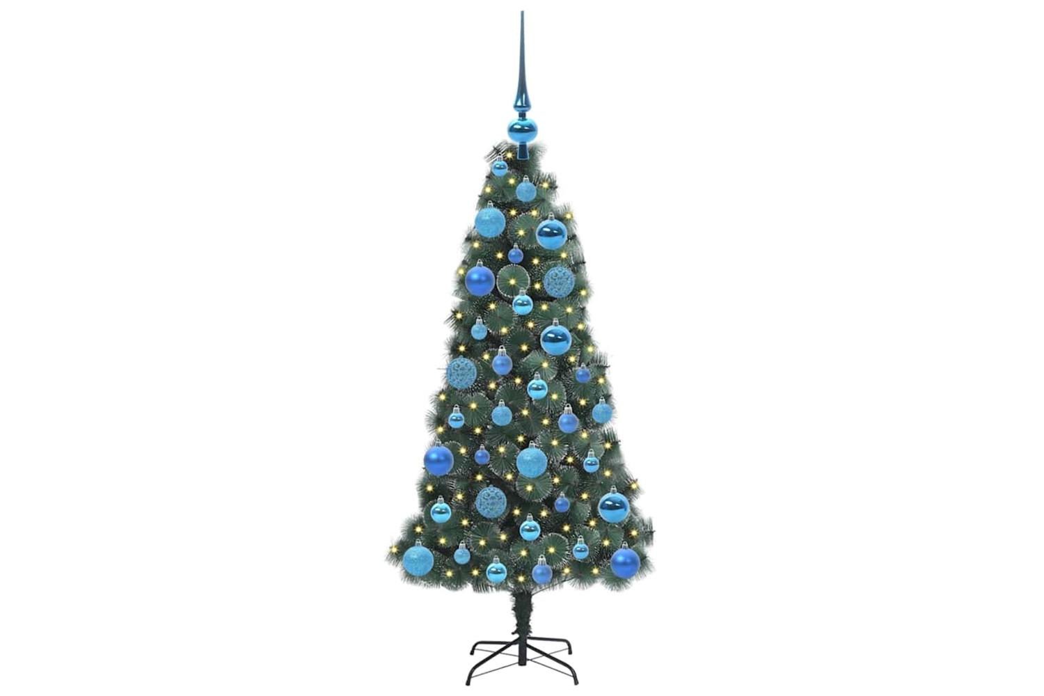 Vidaxl Artificial Pre-lit Christmas Tree With Ball Set Green 120 Cm-3