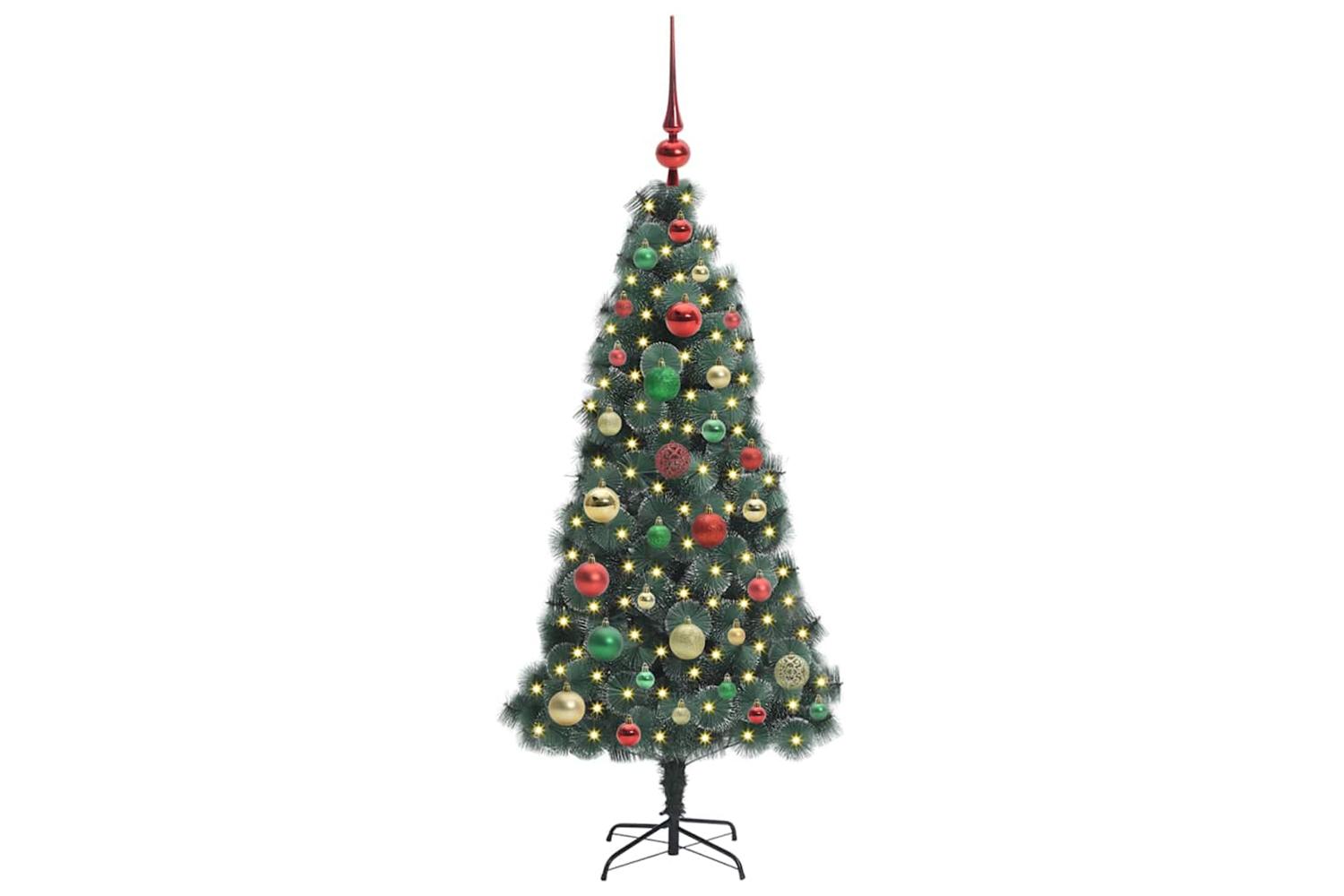Vidaxl Artificial Pre-lit Christmas Tree With Ball Set Green 120 Cm-3