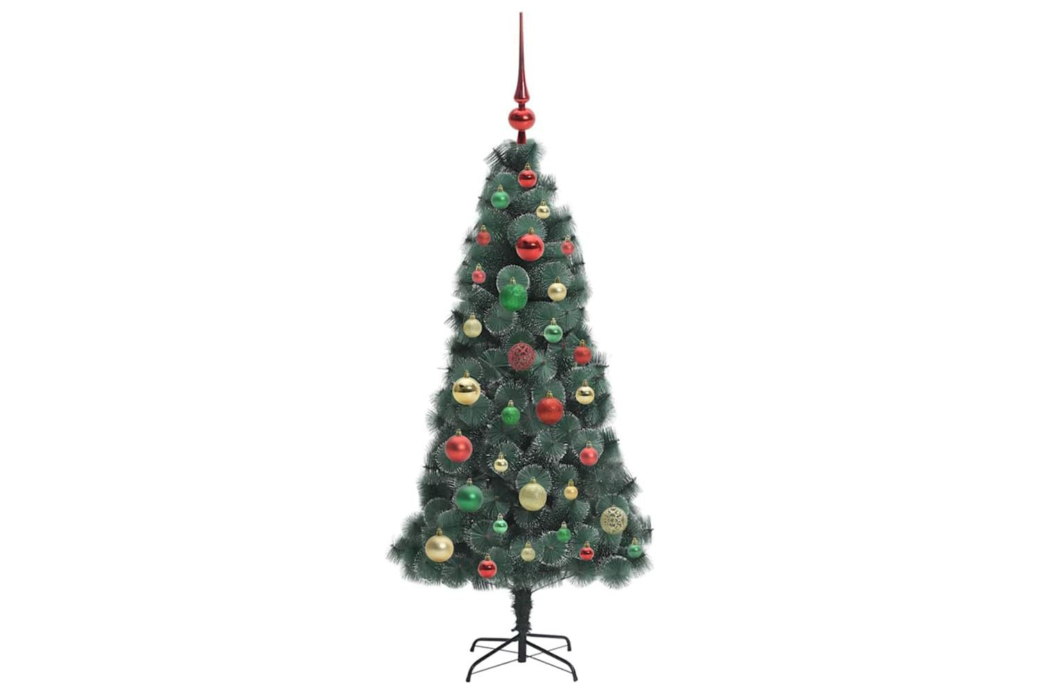Vidaxl Artificial Pre-lit Christmas Tree With Ball Set Green 120 Cm-6