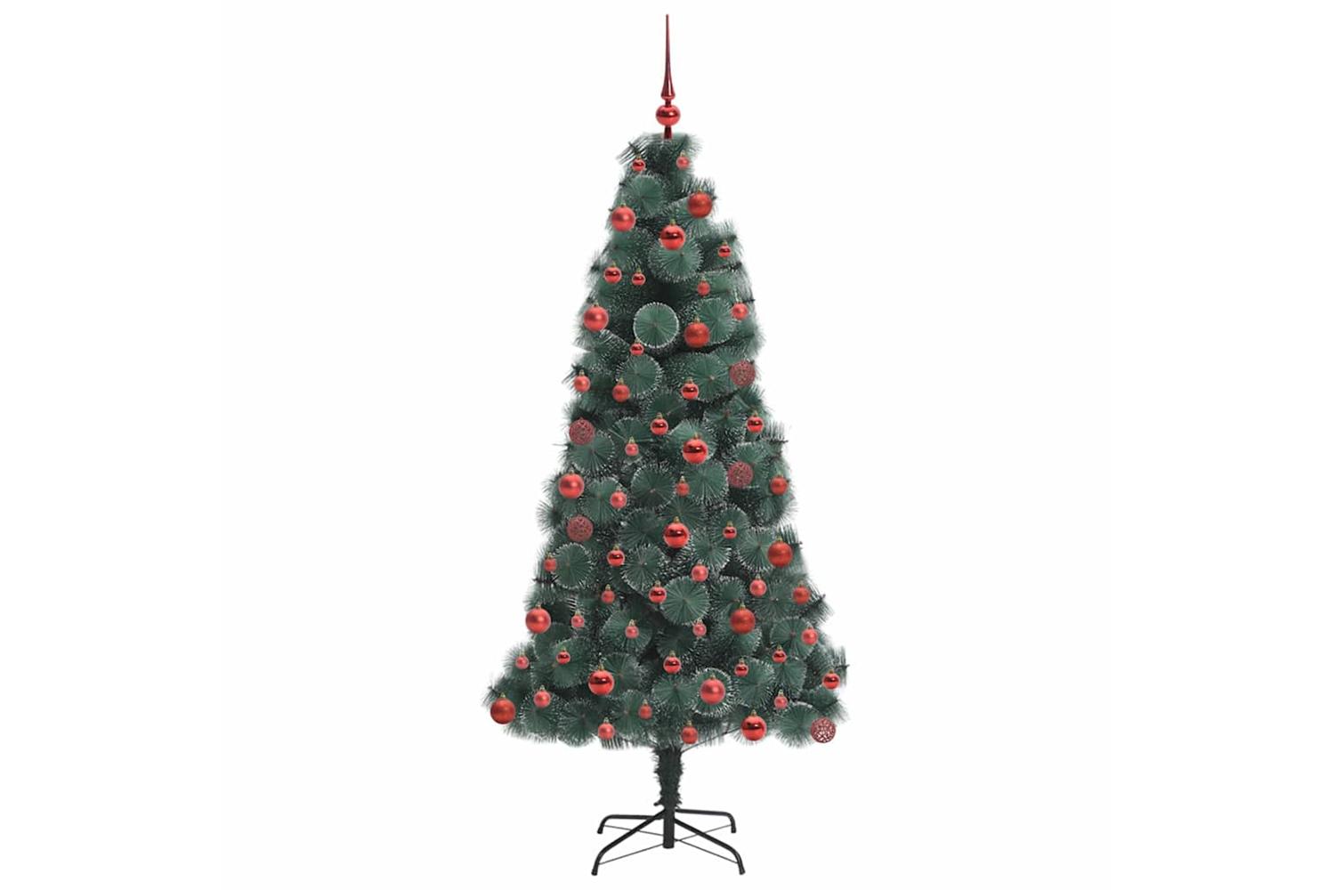 Vidaxl Artificial Pre-lit Christmas Tree With Ball Set Green 180 Cm-4