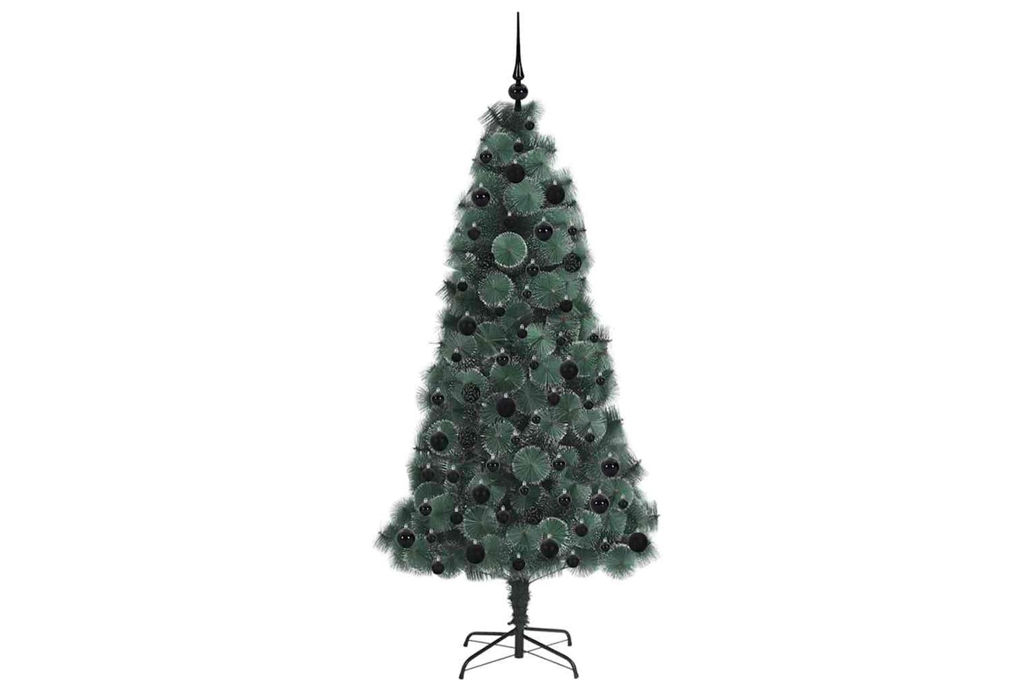 Vidaxl Artificial Pre-lit Christmas Tree With Ball Set Green 180 Cm-4