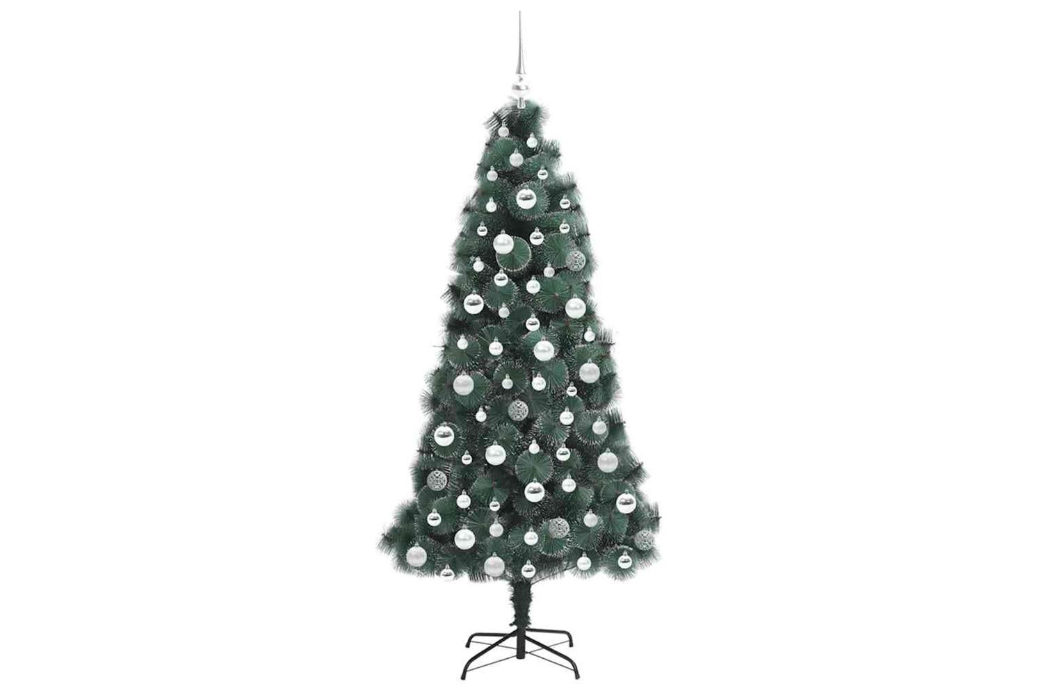 Vidaxl Artificial Pre-lit Christmas Tree With Ball Set Green 180 Cm-4