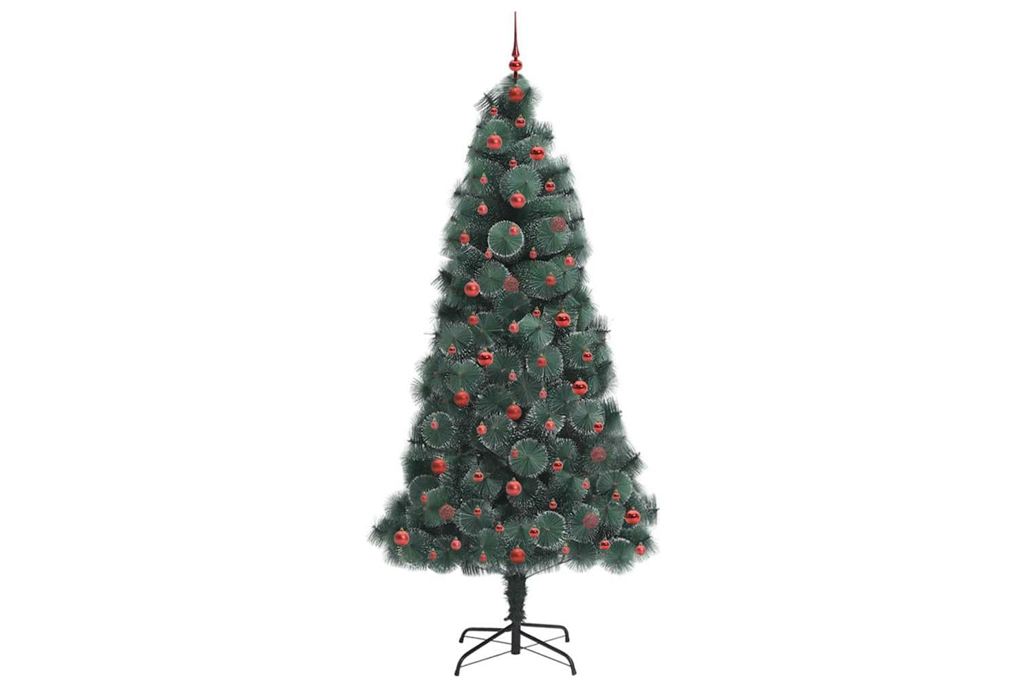 Vidaxl Artificial Pre-lit Christmas Tree With Ball Set Green 240 Cm-4
