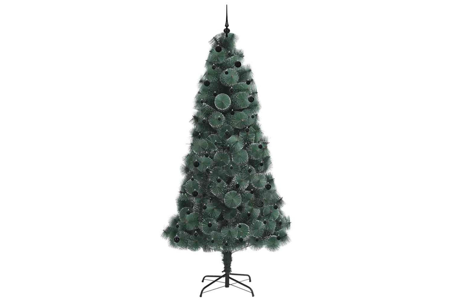 Vidaxl Artificial Pre-lit Christmas Tree With Ball Set Green 240 Cm-4