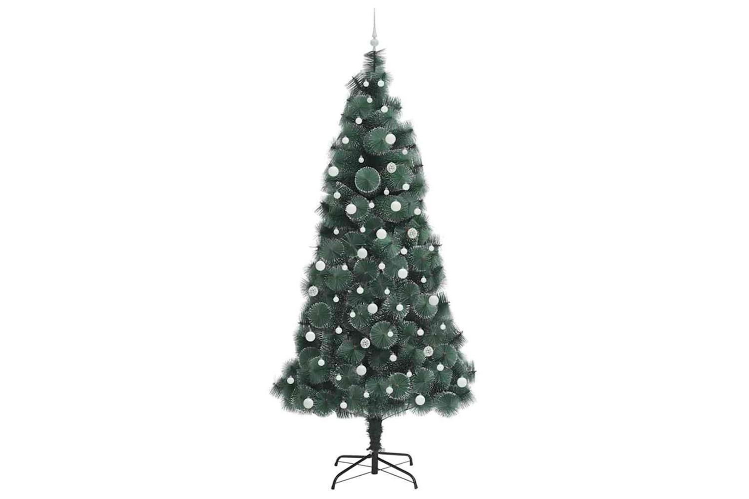 Vidaxl Artificial Pre-lit Christmas Tree With Ball Set Green 240 Cm-4