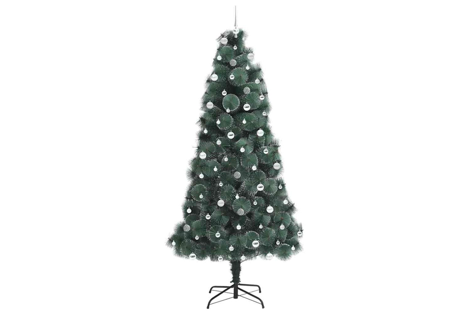 Vidaxl Artificial Pre-lit Christmas Tree With Ball Set Green 240 Cm-4