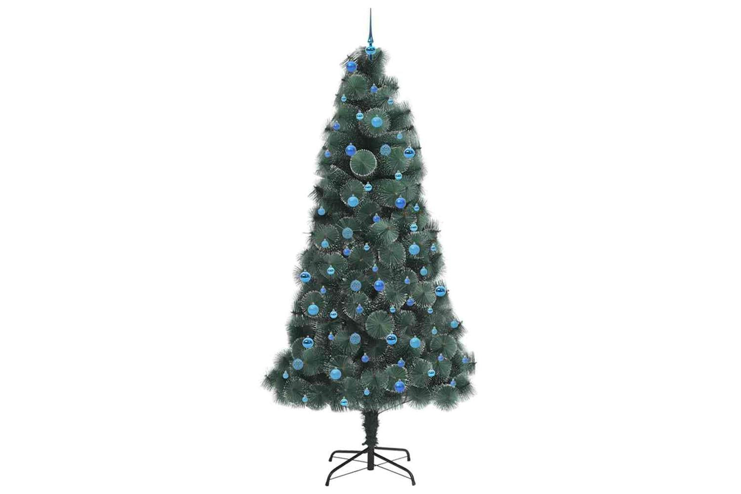 Vidaxl Artificial Pre-lit Christmas Tree With Ball Set Green 240 Cm-4
