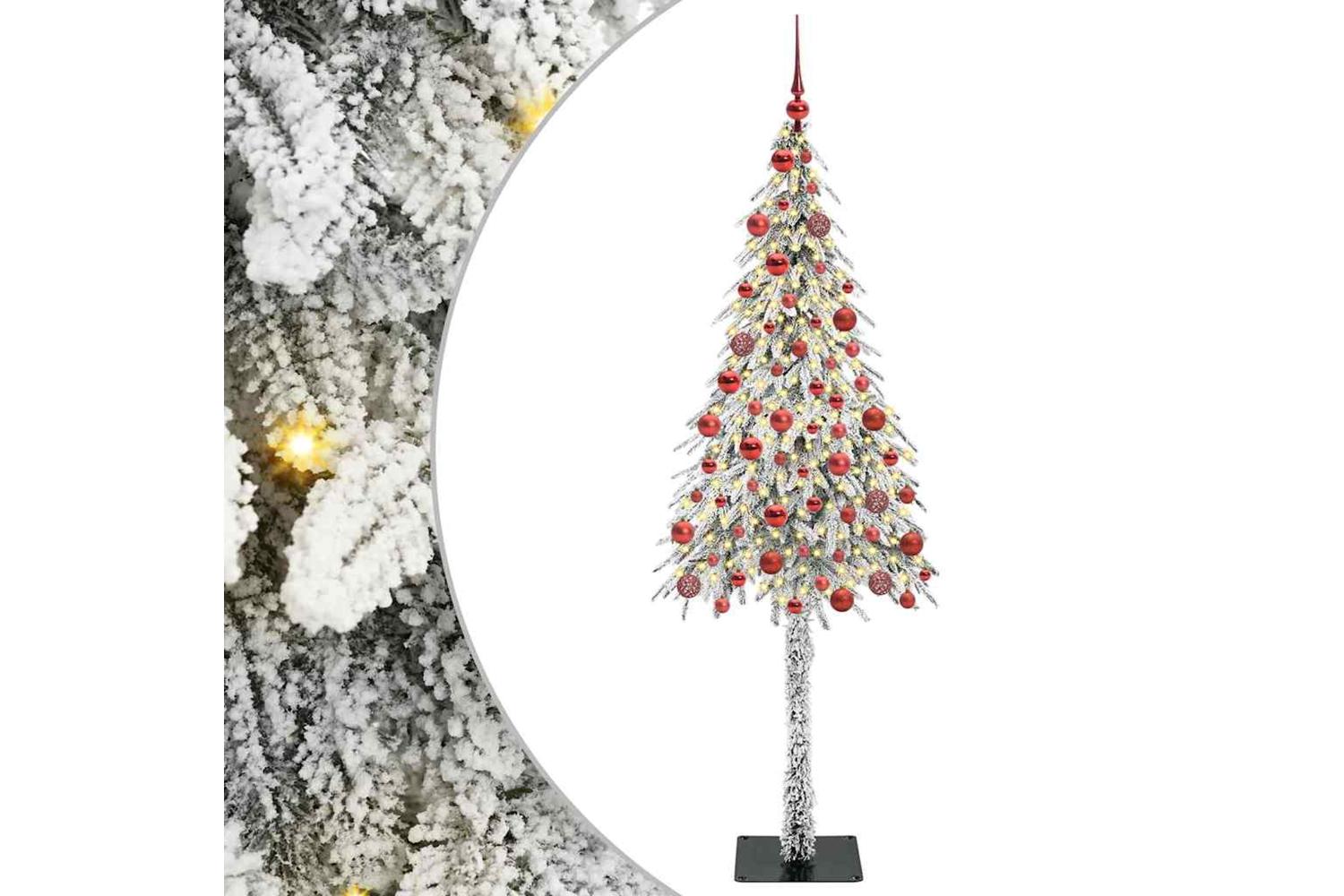 Vidaxl Christmas Tree With 300 Leds White 180 Cm Pe And Steel-2