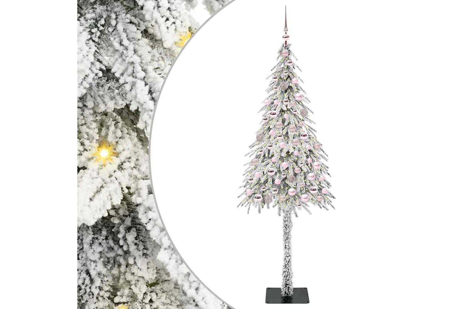 Vidaxl Christmas Tree With 300 Leds White 180 Cm Pe And Steel-2