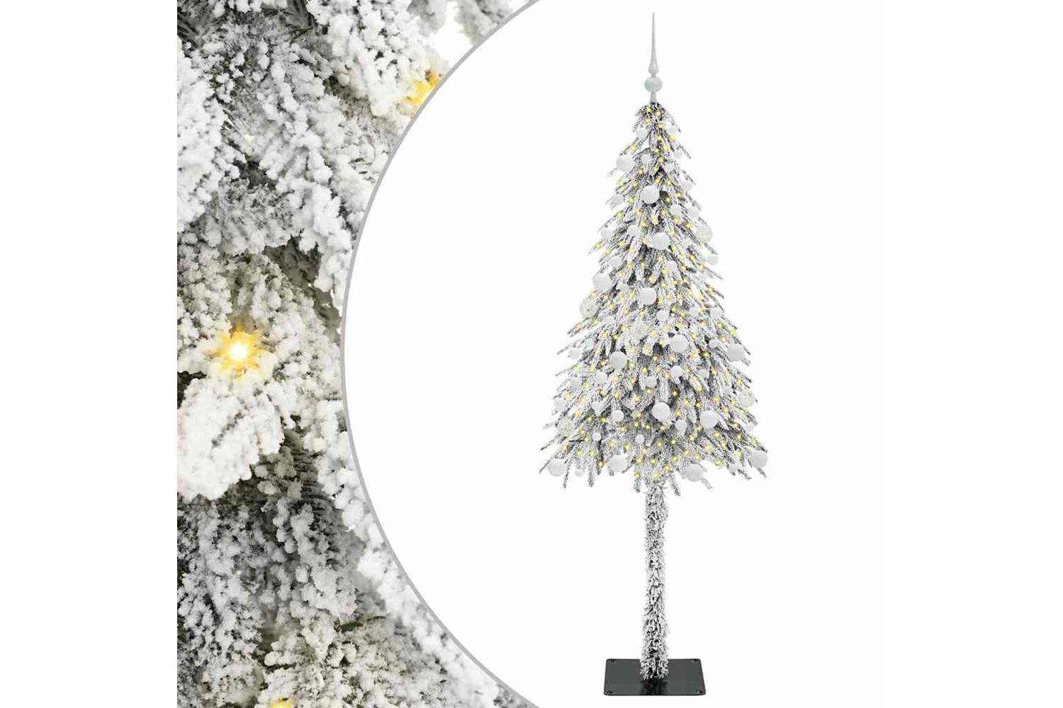Vidaxl Christmas Tree With 300 Leds White 180 Cm Pe And Steel-2