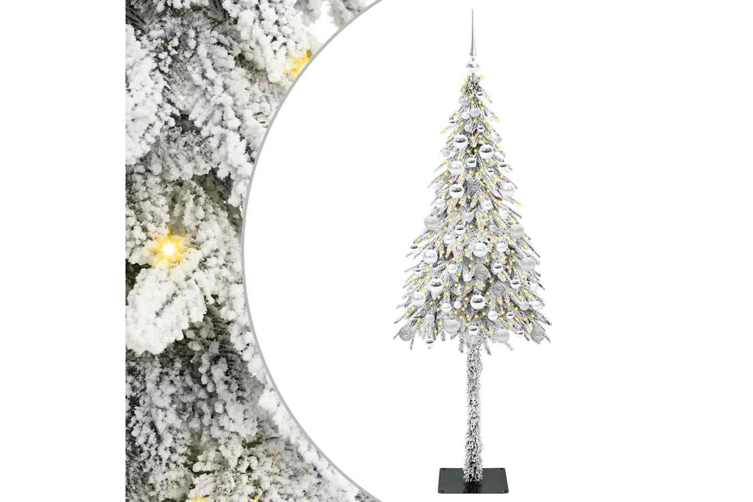 Vidaxl Christmas Tree With 300 Leds White 180 Cm Pe And Steel-2